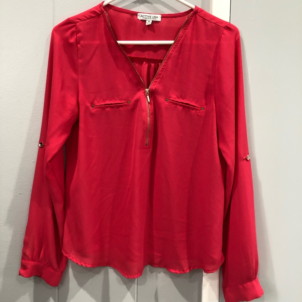 6/$20!!! Sheer casual top